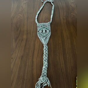 Handcrafted Macramé Necklace - Mint Green‎